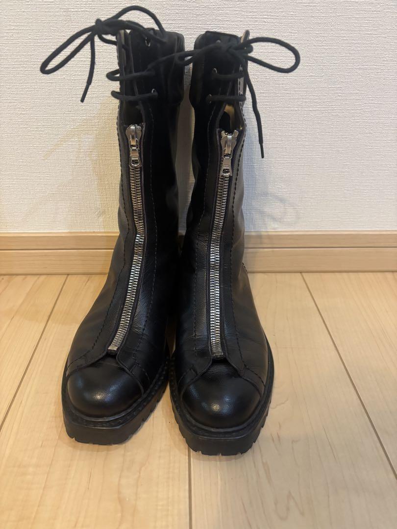 GUCCI Boots Shoes EU 36 US 6 Leather Black Authentic