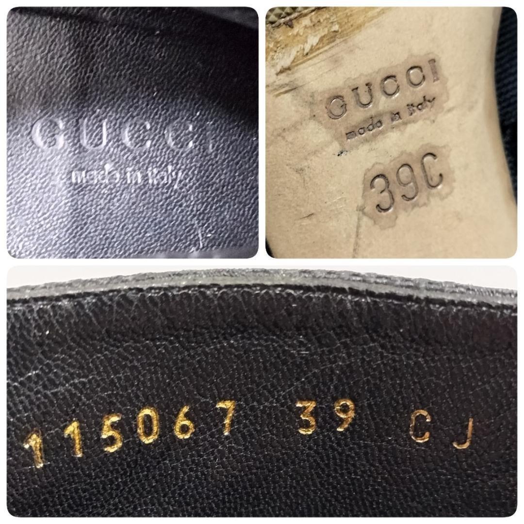GUCCI Short Boots Shoes GG Canvas EU 39 US 9 Black Authentic