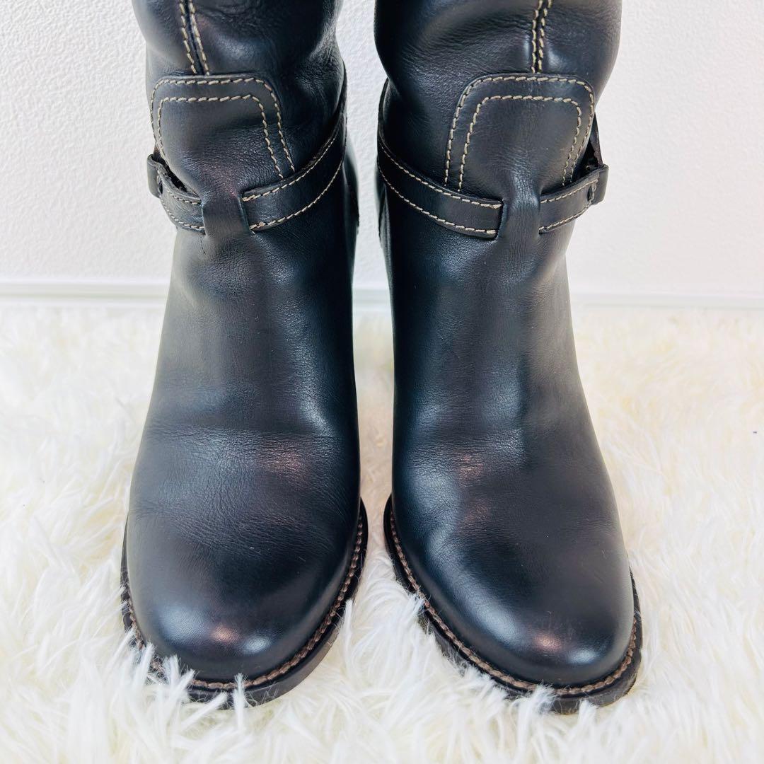 GUCCI Long Boots Shoes Interlocking GG EU 35.5 US 5.5 Black Authentic