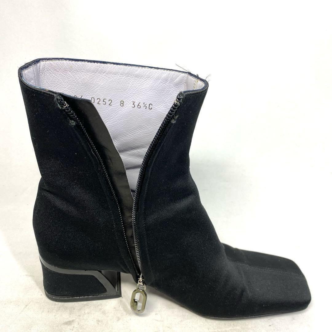 GUCCI Short Boots Shoes EU 36.5 US 6.5 Nylon Black Authentic