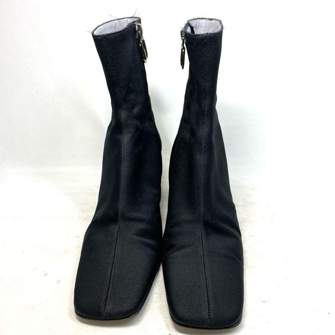 GUCCI Short Boots Shoes EU 36.5 US 6.5 Nylon Black Authentic