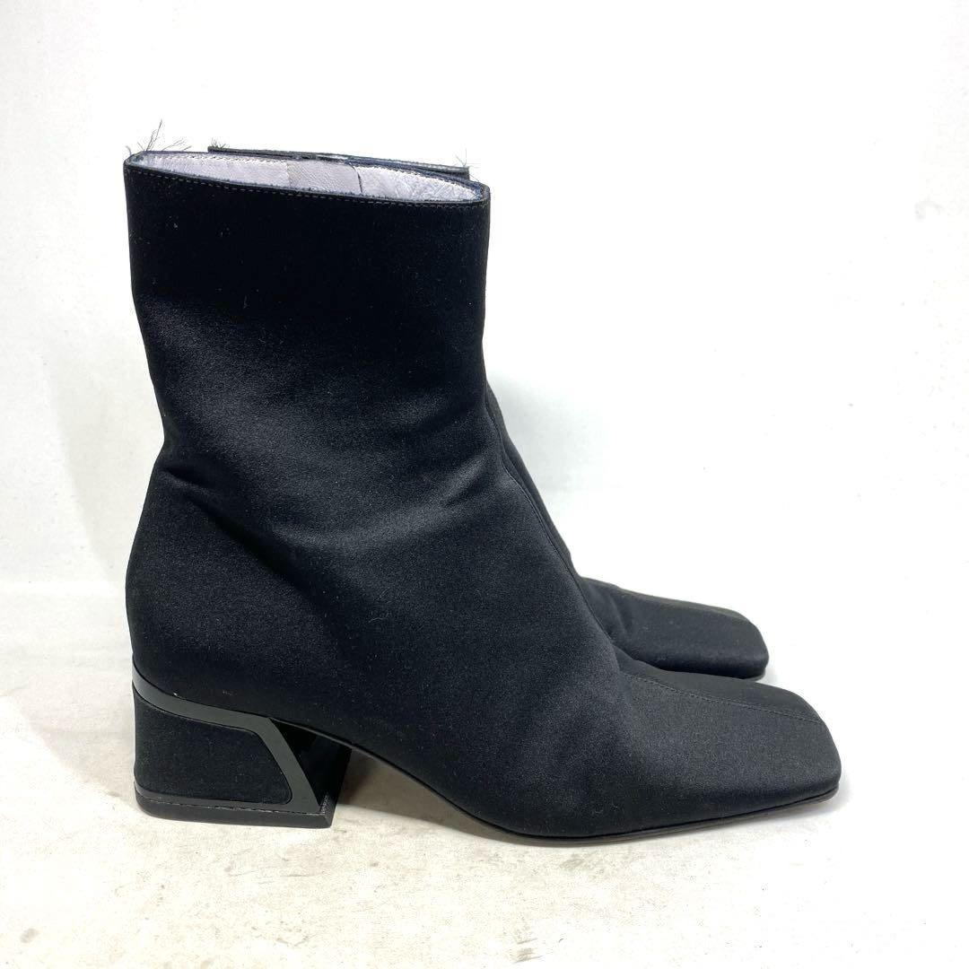 GUCCI Short Boots Shoes EU 36.5 US 6.5 Nylon Black Authentic