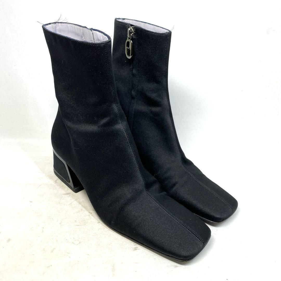 GUCCI Short Boots Shoes EU 36.5 US 6.5 Nylon Black Authentic