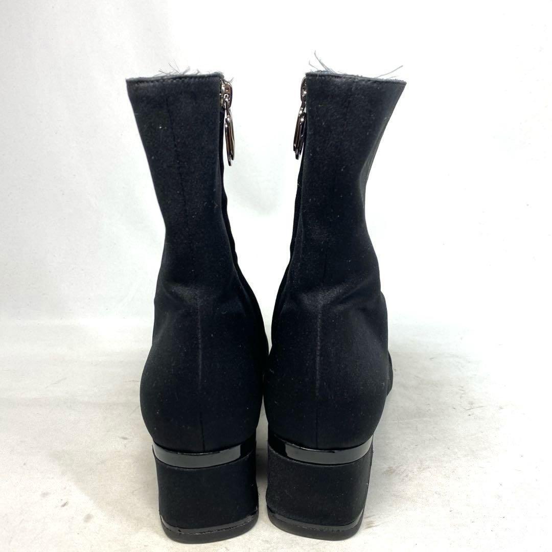 GUCCI Short Boots Shoes EU 36.5 US 6.5 Nylon Black Authentic