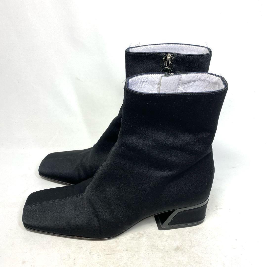 GUCCI Short Boots Shoes EU 36.5 US 6.5 Nylon Black Authentic
