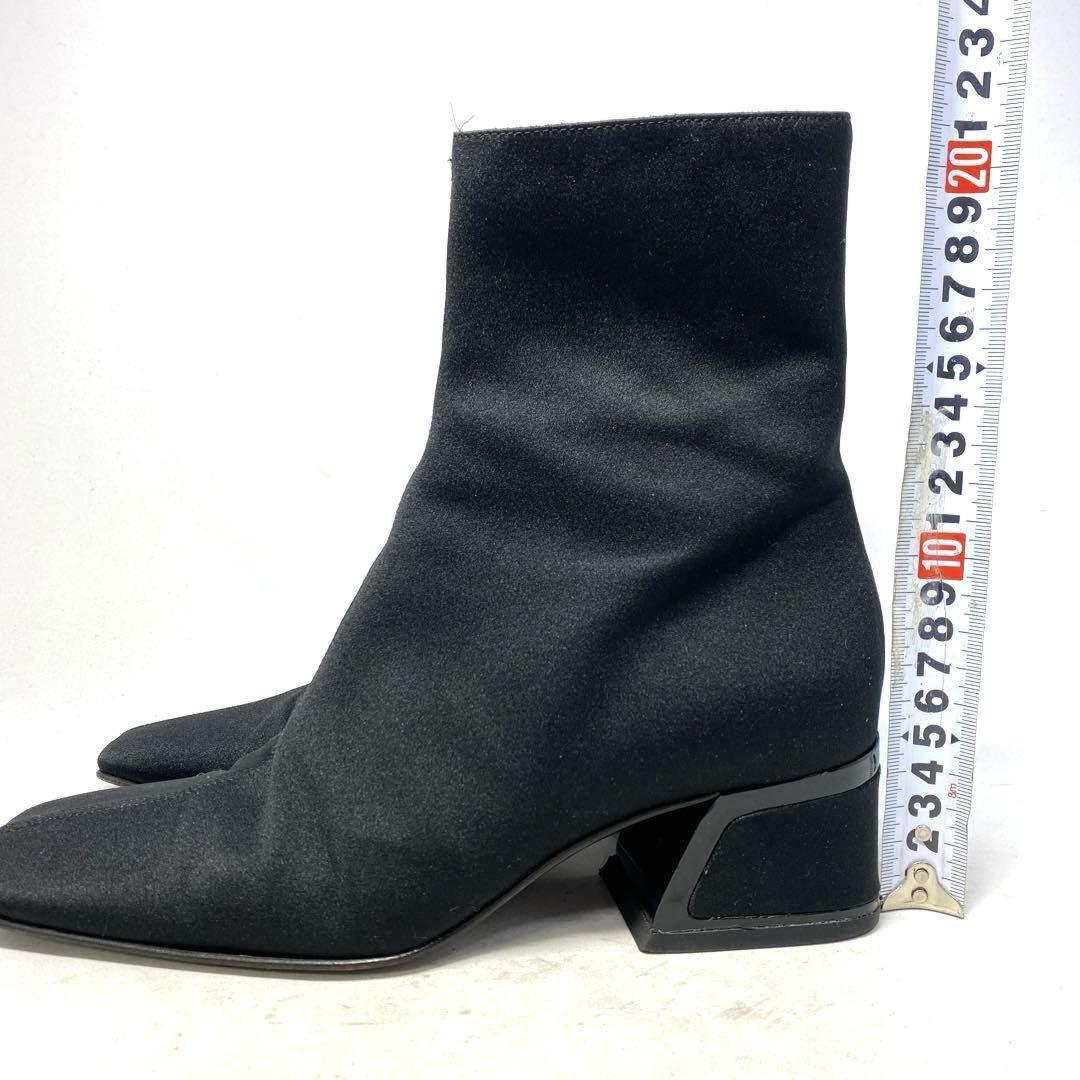 GUCCI Short Boots Shoes EU 36.5 US 6.5 Nylon Black Authentic
