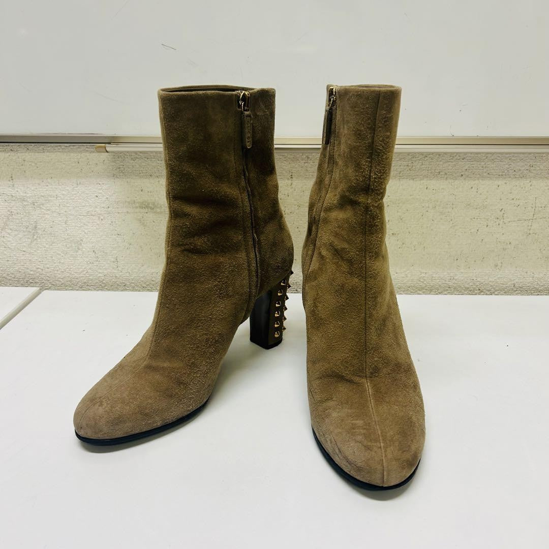 GUCCI Boots Shoes EU 36.5 US 6.5 Suede Beige Authentic