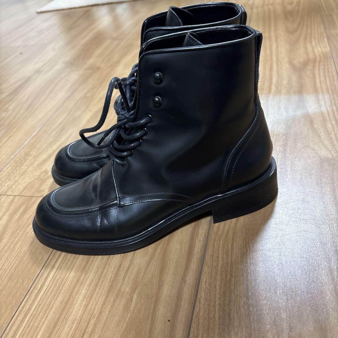 GUCCI Boots Shoes EU 36.5 US 6.5 Leather Black Authentic