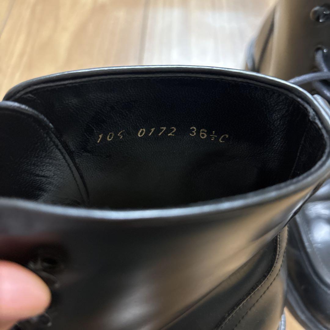 GUCCI Boots Shoes EU 36.5 US 6.5 Leather Black Authentic
