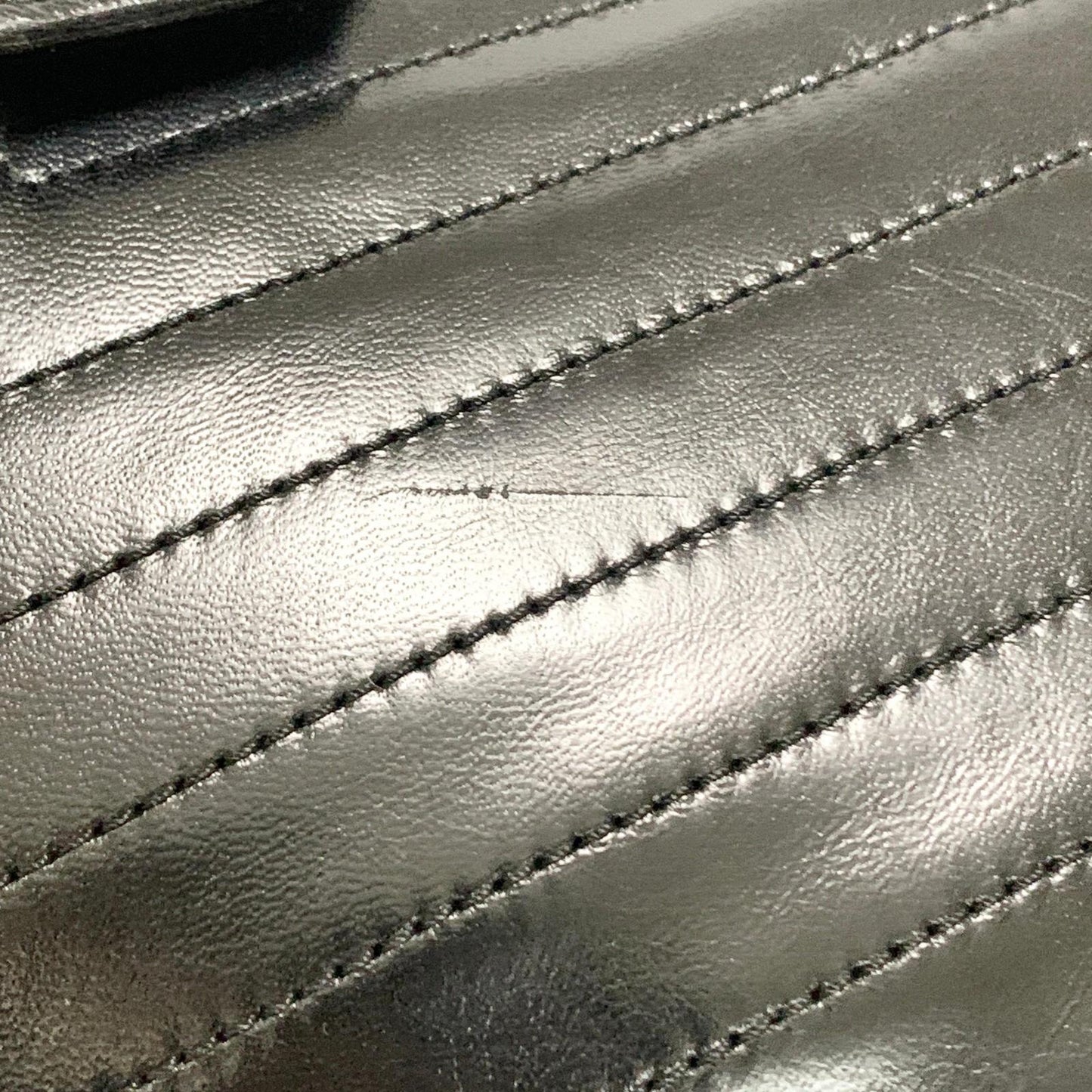 Yves Saint Laurent Clutch Bag YSL Logo Cassandra Purse Handbag Leather Black