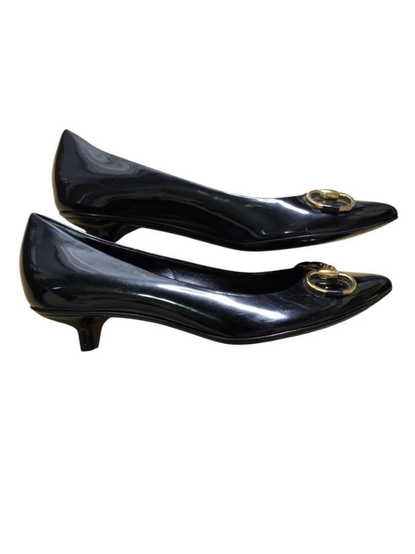GUCCI Shoes Pumps Heel Horsebit EU 36 US 6 Black Authentic
