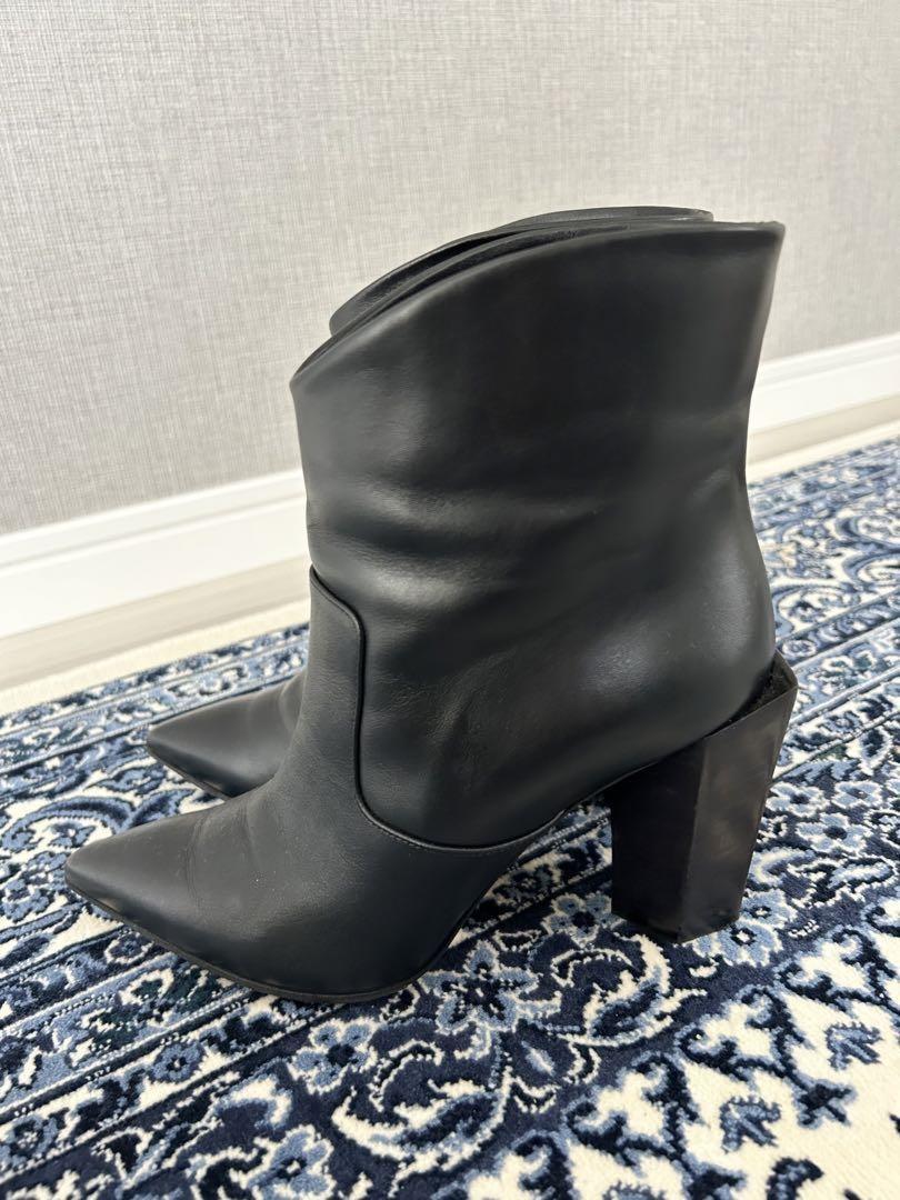 FENDI Short Boots Shoes EU 36.5 US 6.5 Black Authentic