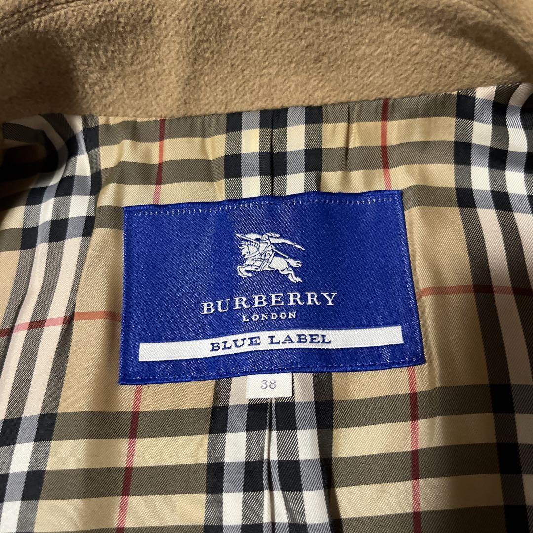 BURBERRY BLUE LABEL Long Coat Nova Check Asian fit M 38 US size S Camel Auth