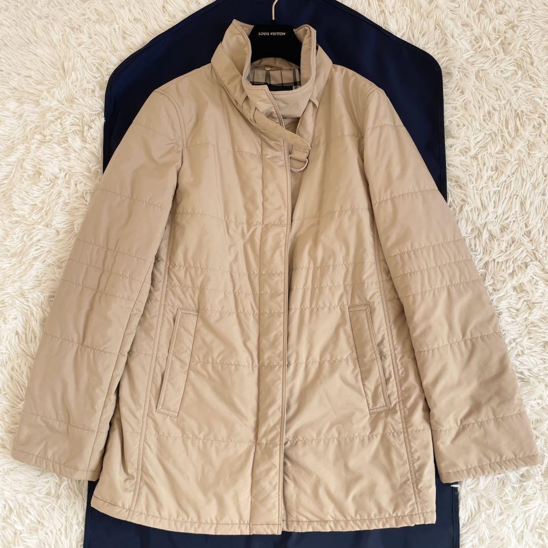 BURBERRY LONDON Jumper Blouson Nova Check Asian fit M US size S Beige Authentic