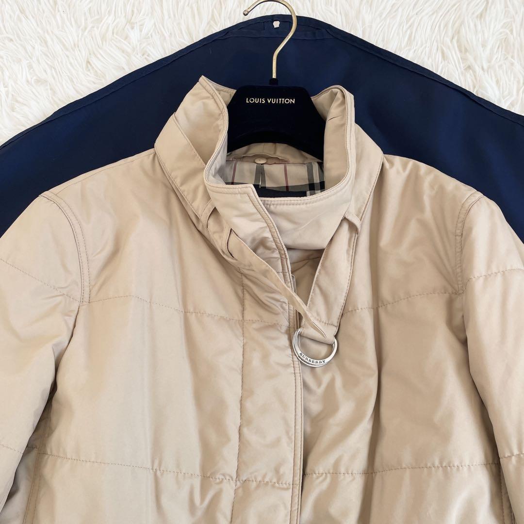 BURBERRY LONDON Jumper Blouson Nova Check Asian fit M US size S Beige Authentic
