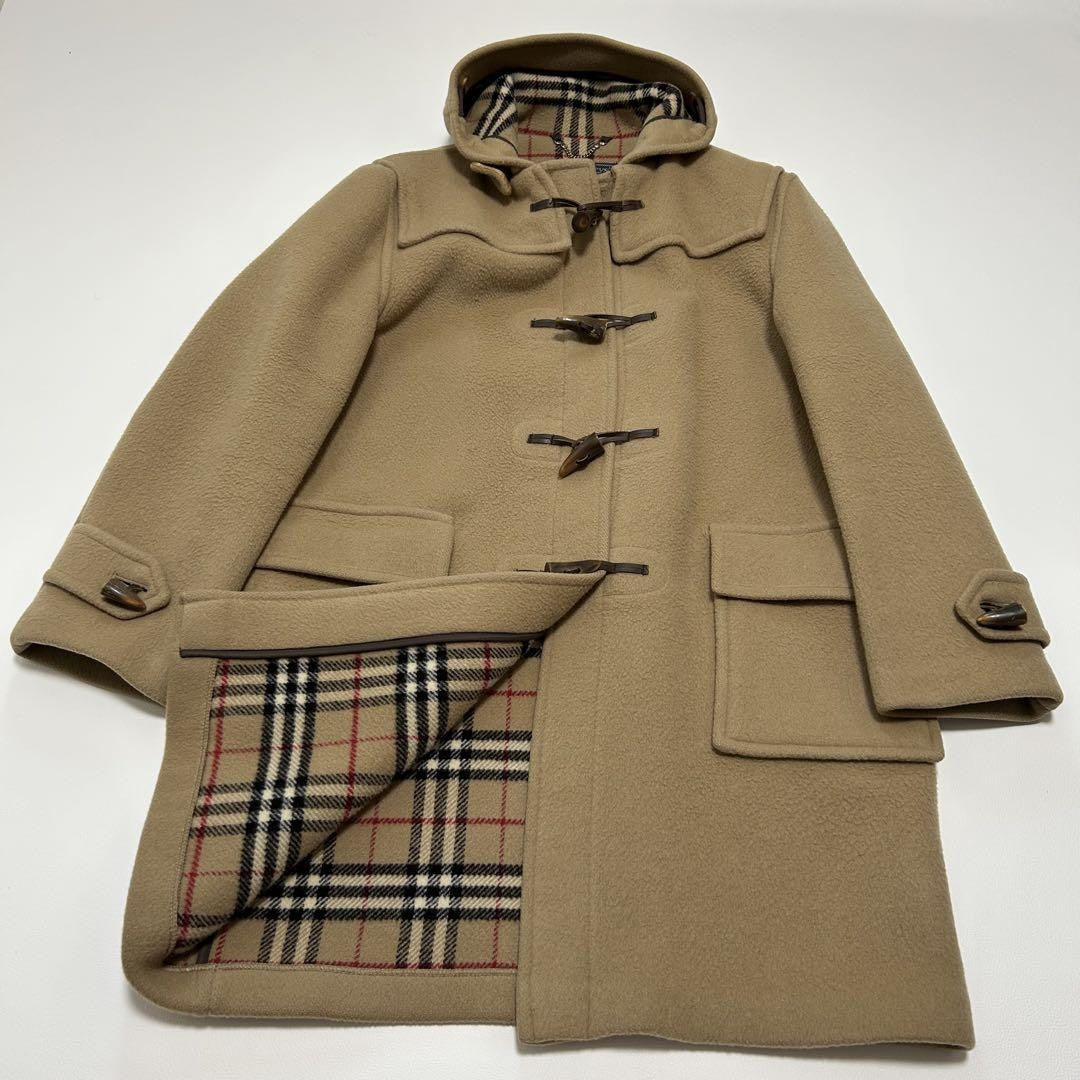 BURBERRY Duffle Coat Nova Check Asian fit XL US size L Camel Authentic