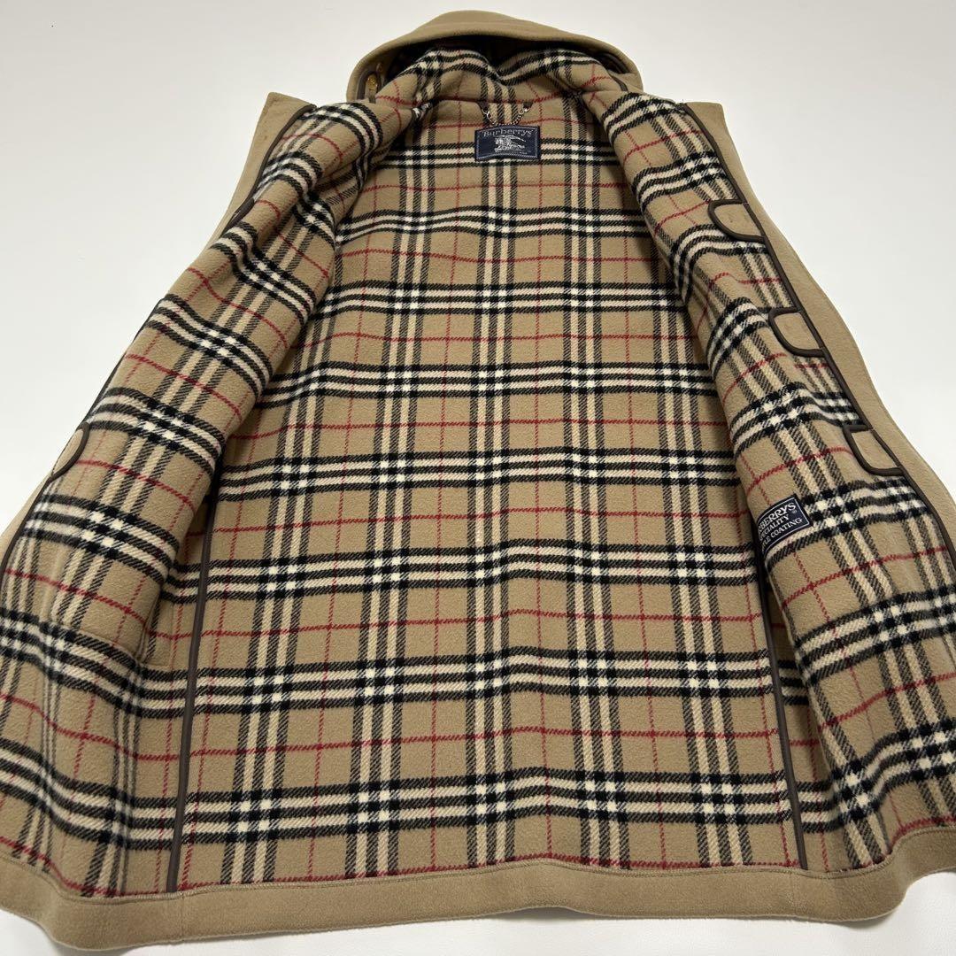 BURBERRY Duffle Coat Nova Check Asian fit XL US size L Camel Authentic