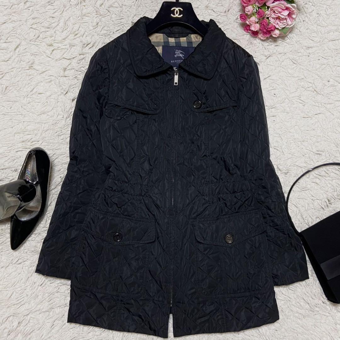 BURBERRY LONDON Quilting Coat Nova Check Asian fit 2XL 44 US size XL Black Auth