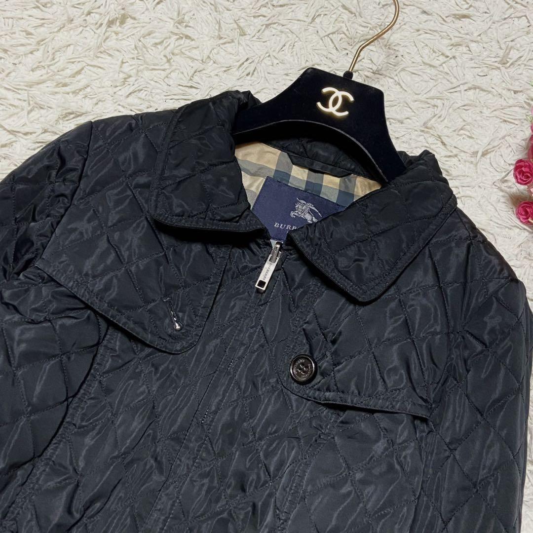 BURBERRY LONDON Quilting Coat Nova Check Asian fit 2XL 44 US size XL Black Auth