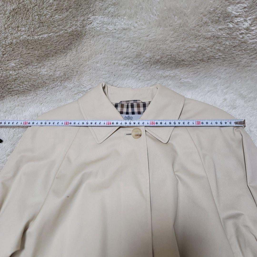 Aquascutum Trench Coat Club Check Asian fit XL US size L Light Beige Authentic