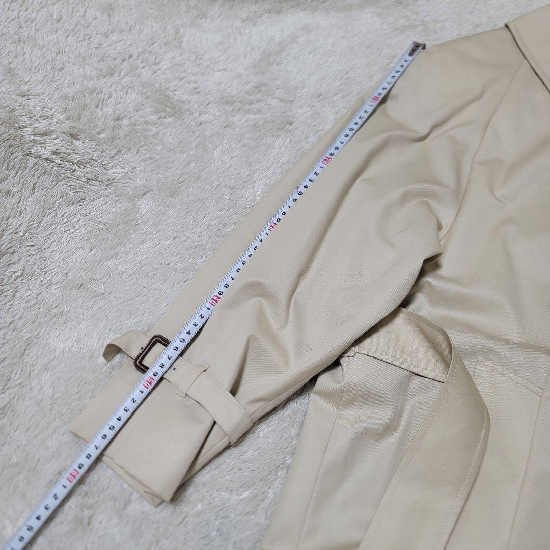 Aquascutum Trench Coat Club Check Asian fit XL US size L Light Beige Authentic