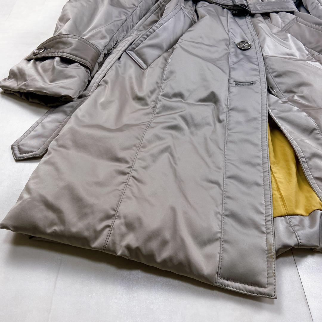 Aquascutum Down Coat Asian fit M US size S Silver Authentic