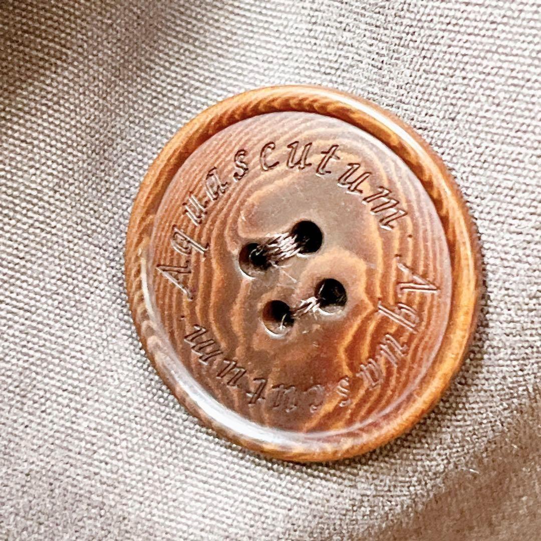 Aquascutum Trench Coat Club Check Asian fit L US size M Brown Authentic