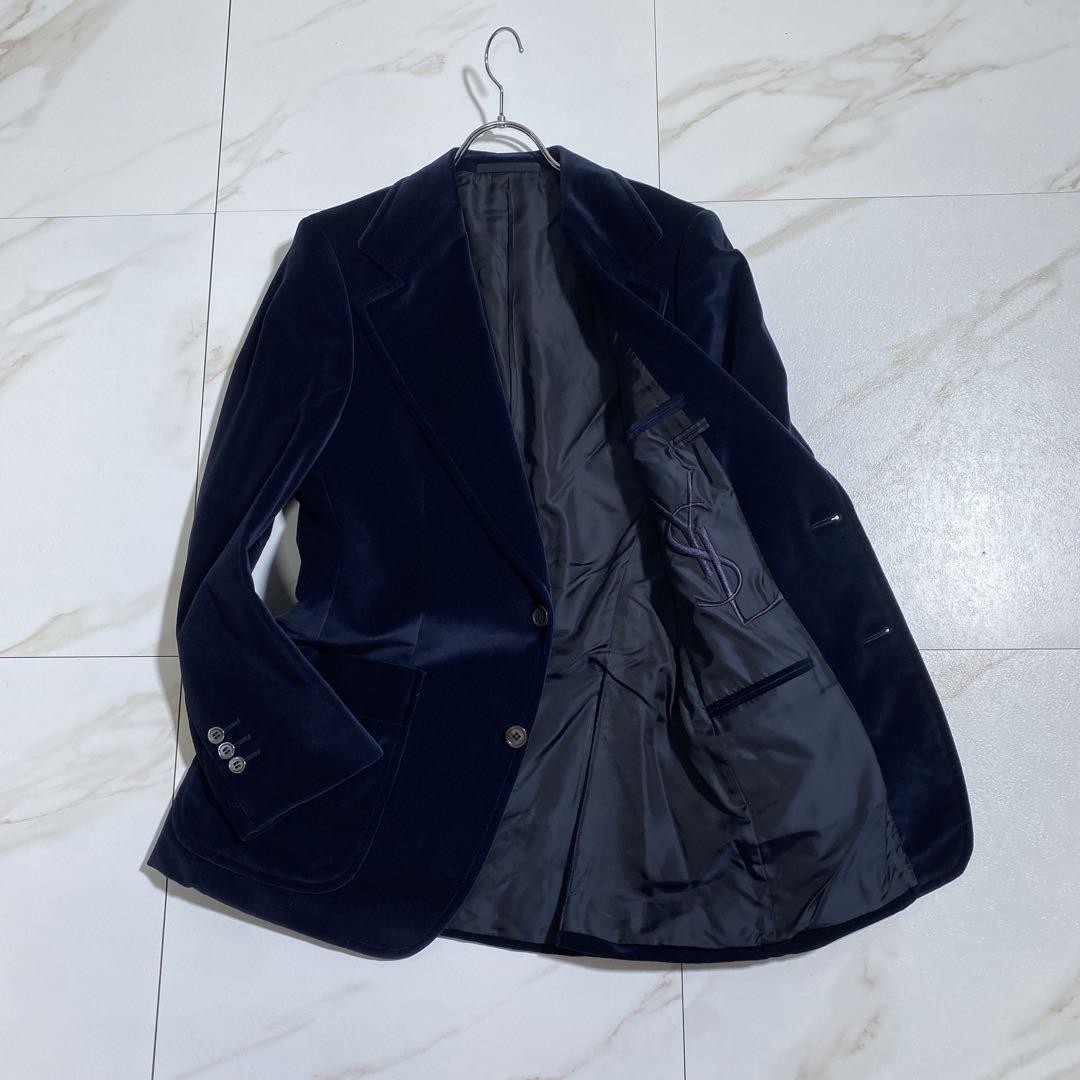 Saint Laurent Paris Tailored Jacket Asian fit L US size M Navy Authentic