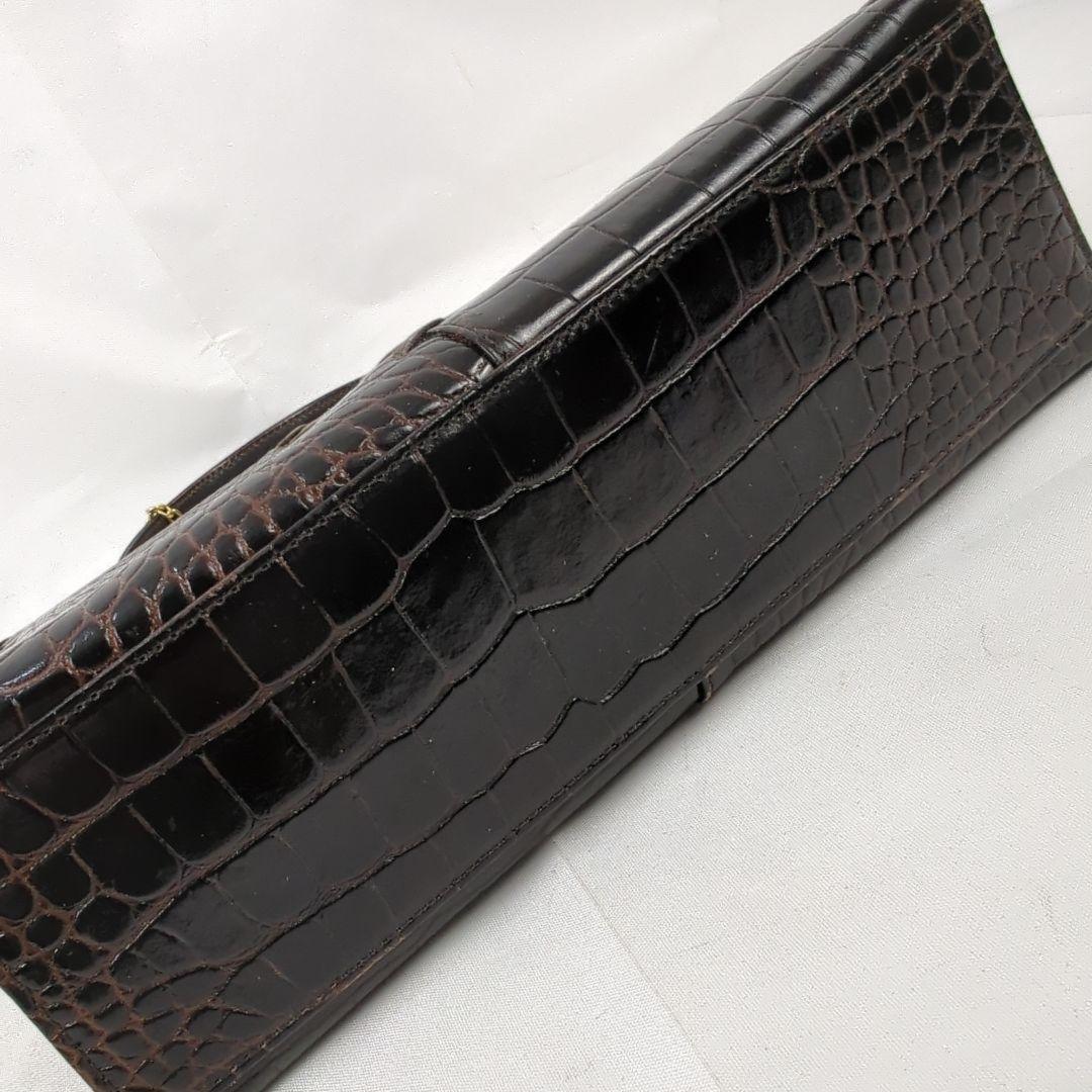 Saint Laurent Hand Bag Tote Purse Brown Authentic