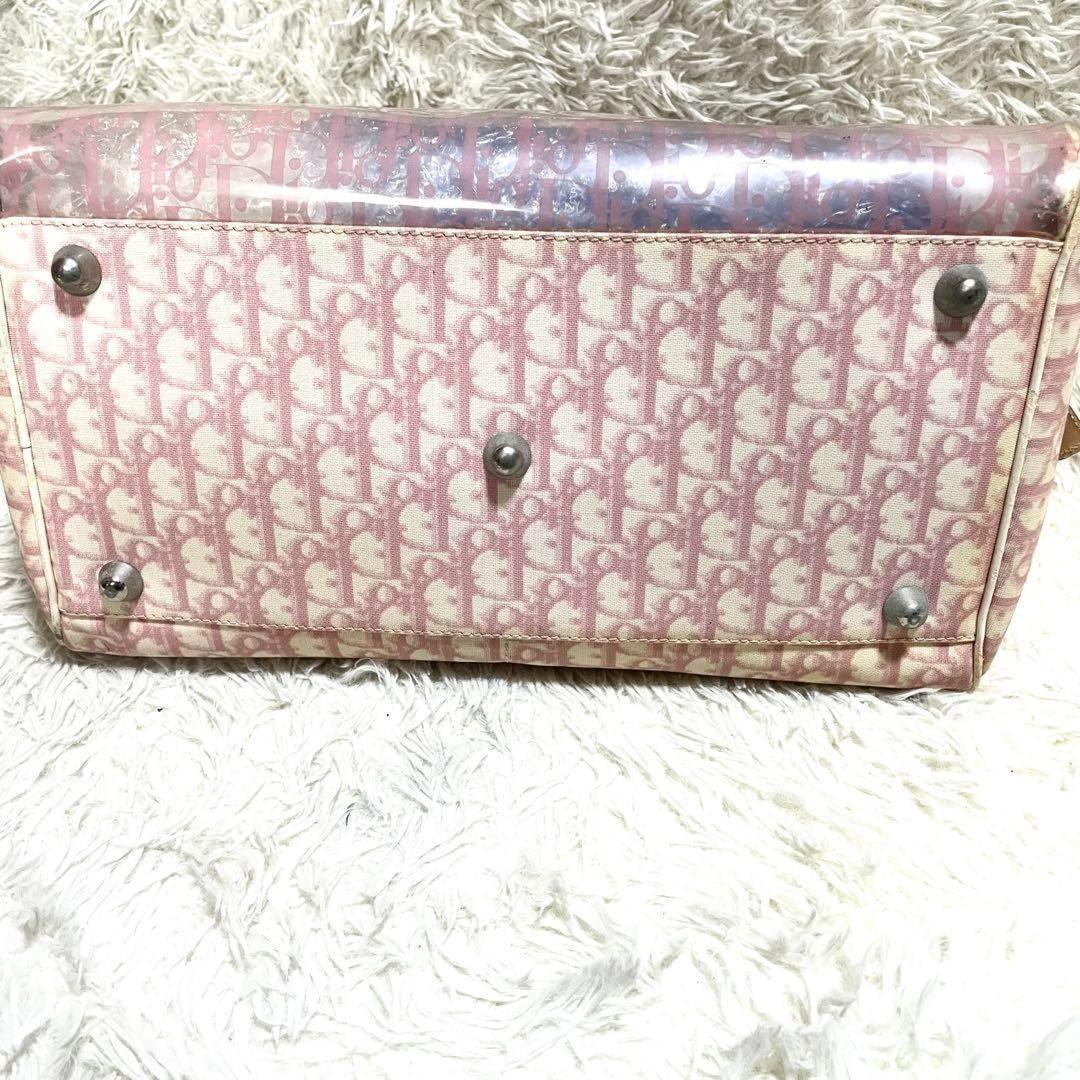Christian Dior Hand Bag Tote Purse Trotter Pink Authentic