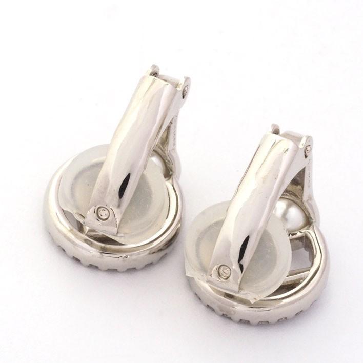 FENDI Earrings F is Rhinestone Women Accessory Authentic