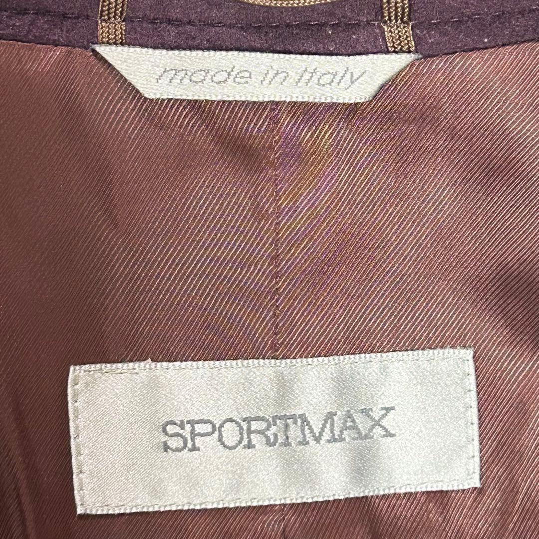 Max Mara SPORTMAX Long Coat Asian fit L 40 US size M Bordeaux Authentic