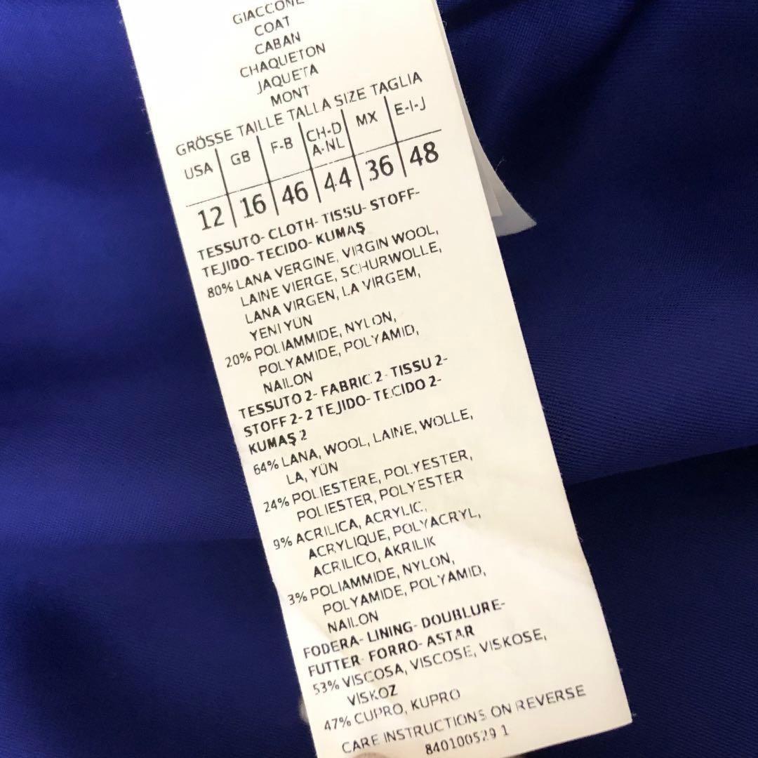 Max&Co Max Mara Long Coat Asian fit 4XL US size 3XL Blue Authentic