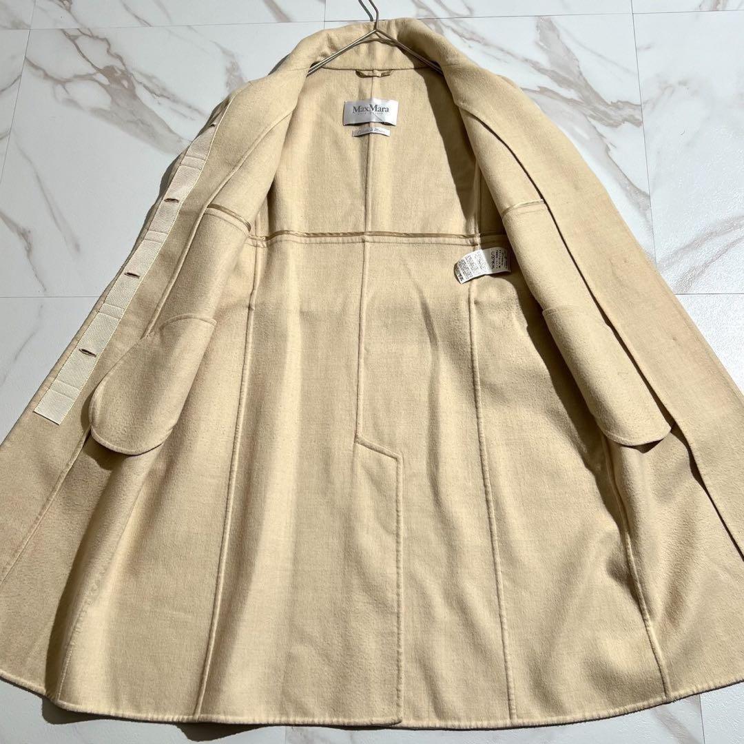 Max Mara Mint Cucito A Mano Long Coat Asian fit S 36 US size XS White Authentic