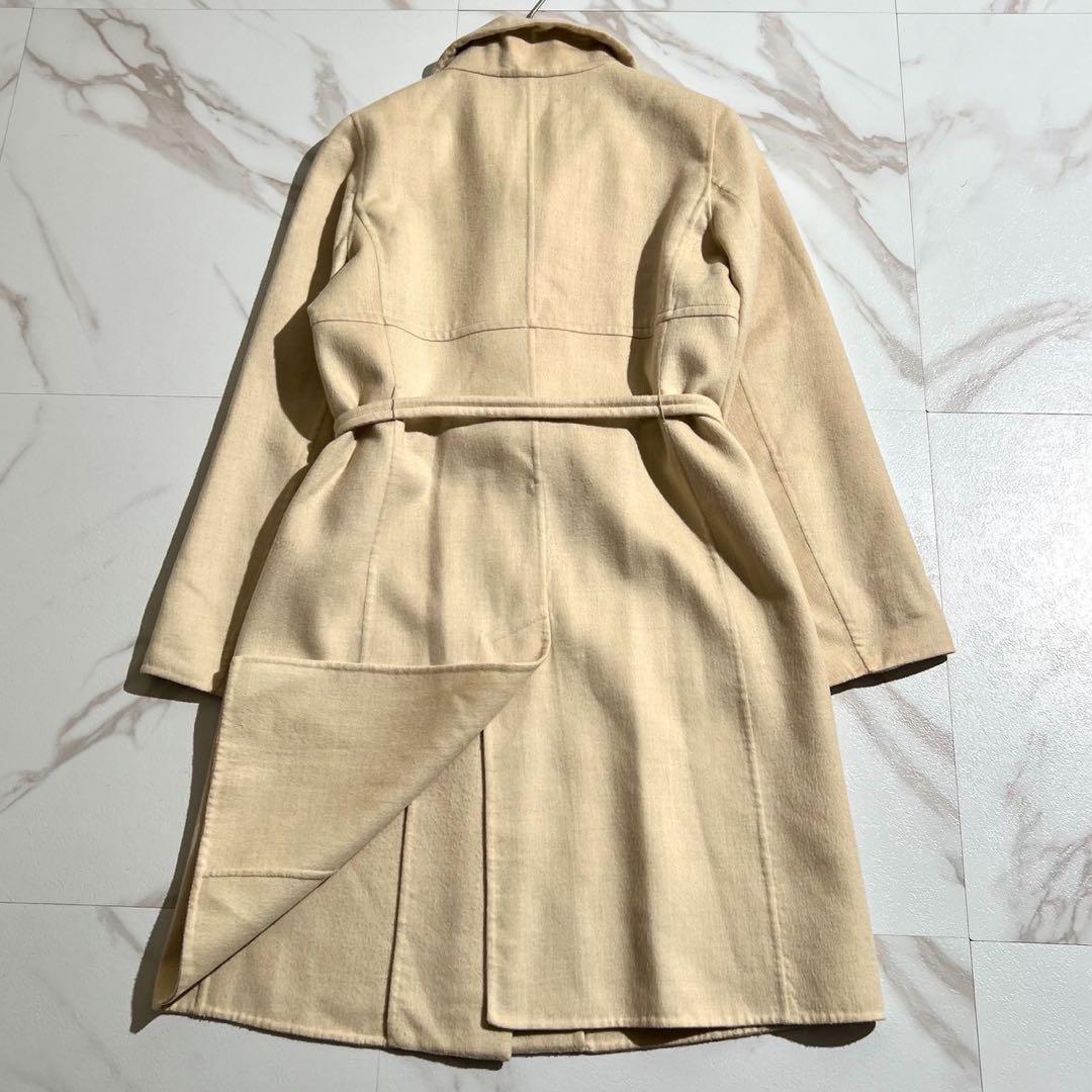 Max Mara Mint Cucito A Mano Long Coat Asian fit S 36 US size XS White Authentic