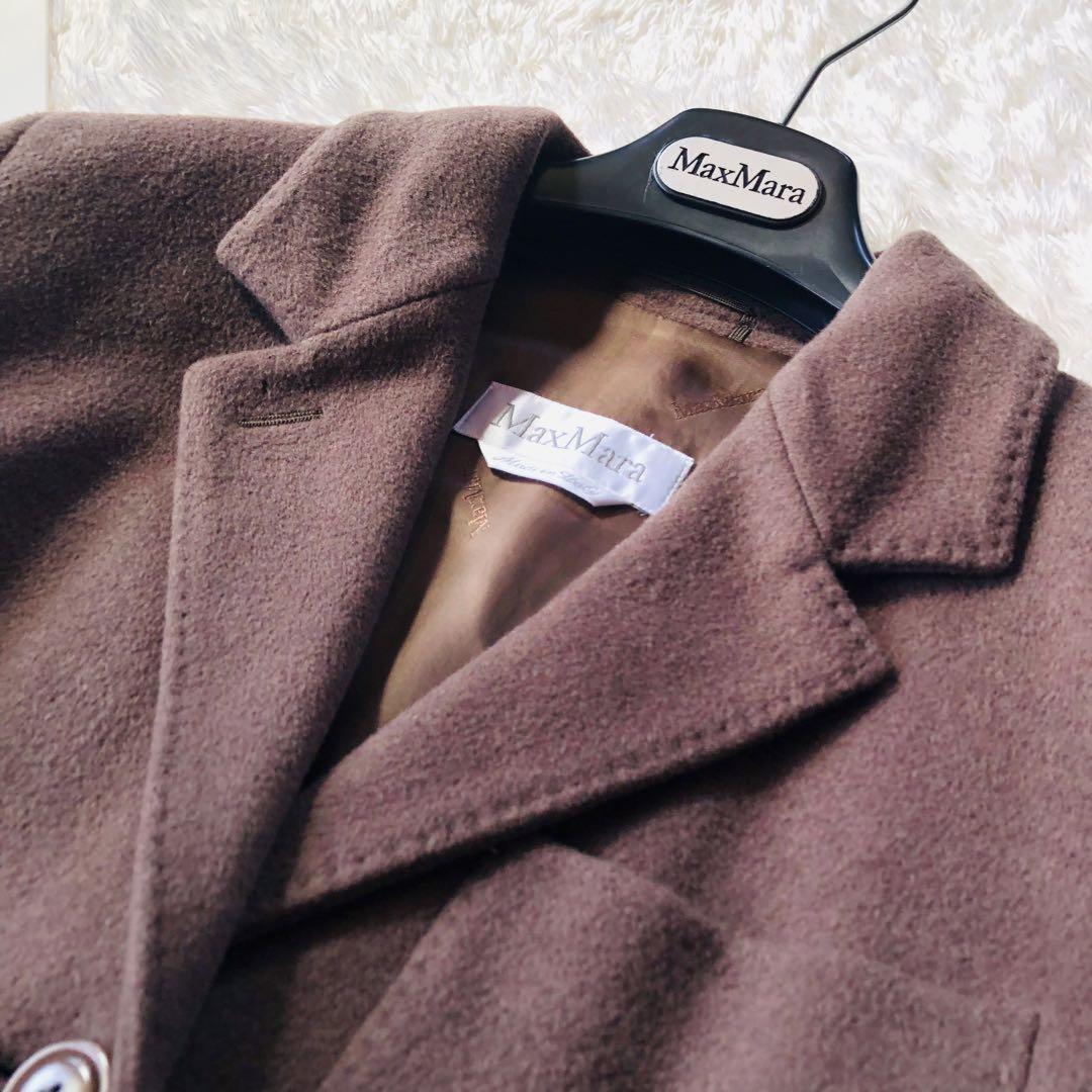 Max Mara Long Coat Asian fit M 38 US size S Olive khaki Authentic