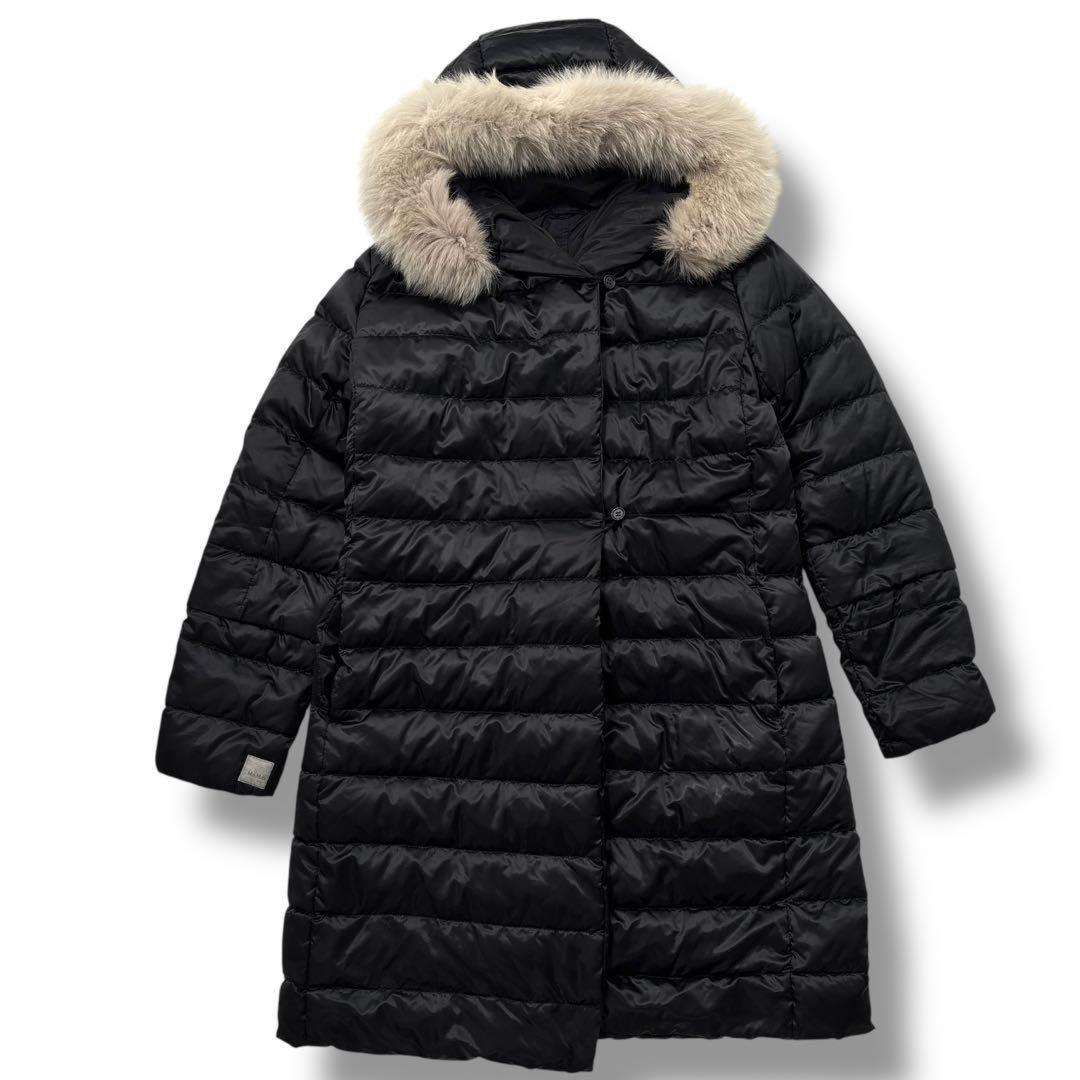 S Max Mara Long Down Coat 4way Asian fit L 40 US size M Black Authentic