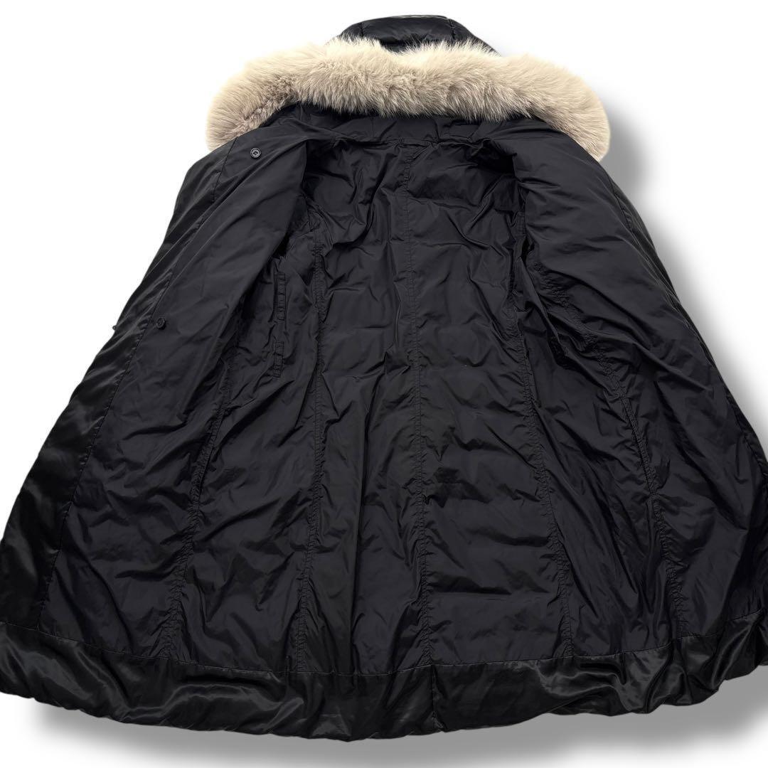 S Max Mara Long Down Coat 4way Asian fit L 40 US size M Black Authentic