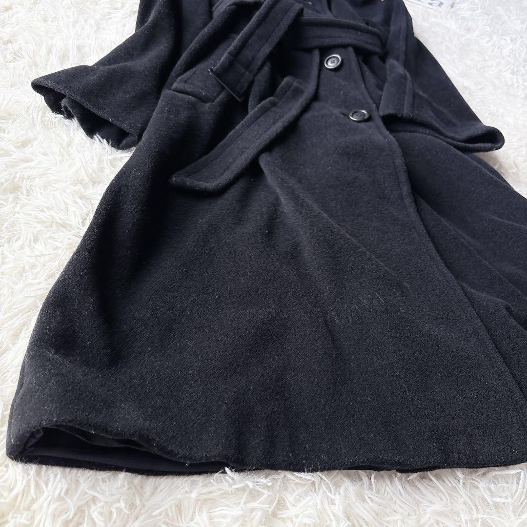 Max Mara SPORT MAX Long Coat Asian fit XL 42 US size L Black Authentic