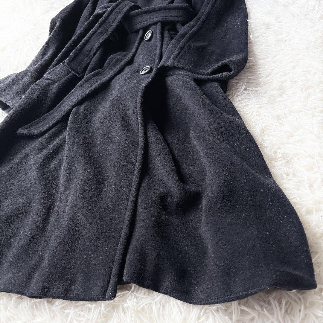 Max Mara SPORT MAX Long Coat Asian fit XL 42 US size L Black Authentic