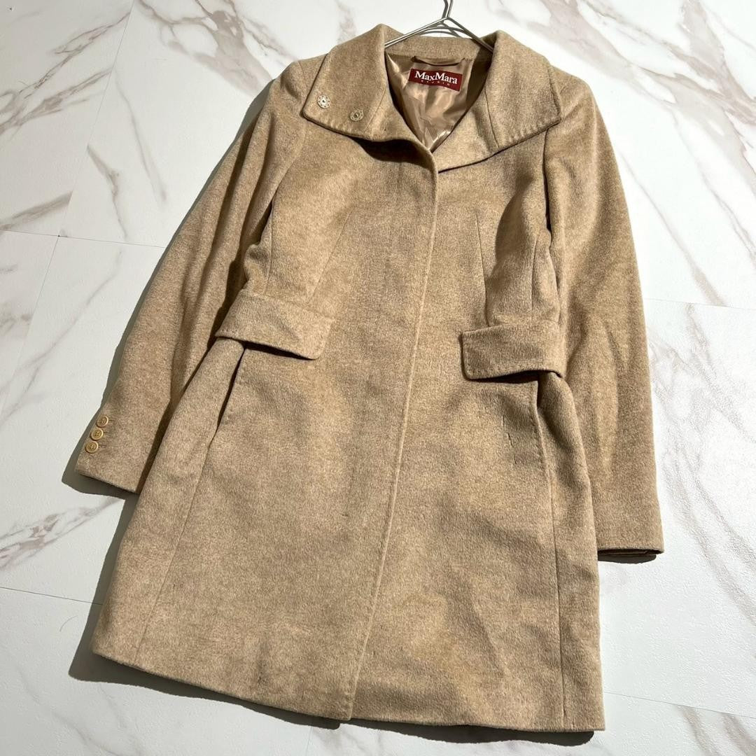 Max Mara Studio Coat Asian fit S 36 US size XS Camel Authentic