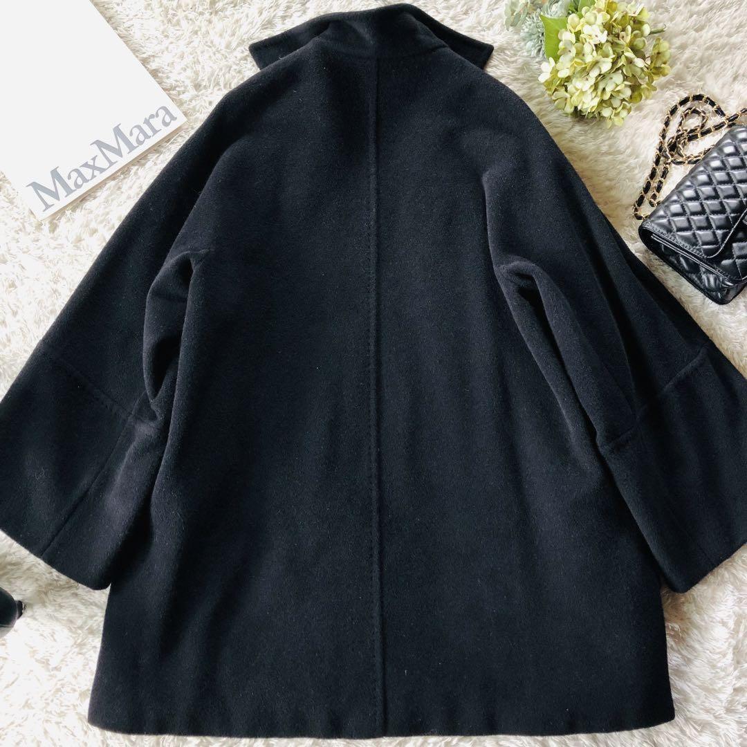 Max Mara Gown Coat Asian fit M 38 US size S Black Authentic