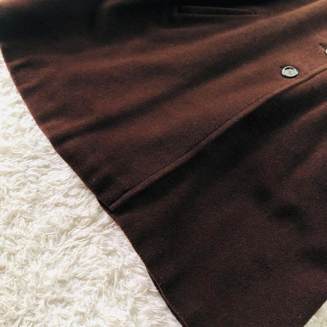 Max Mara Wool Coat Asian fit XL 42 US size L Brown Authentic