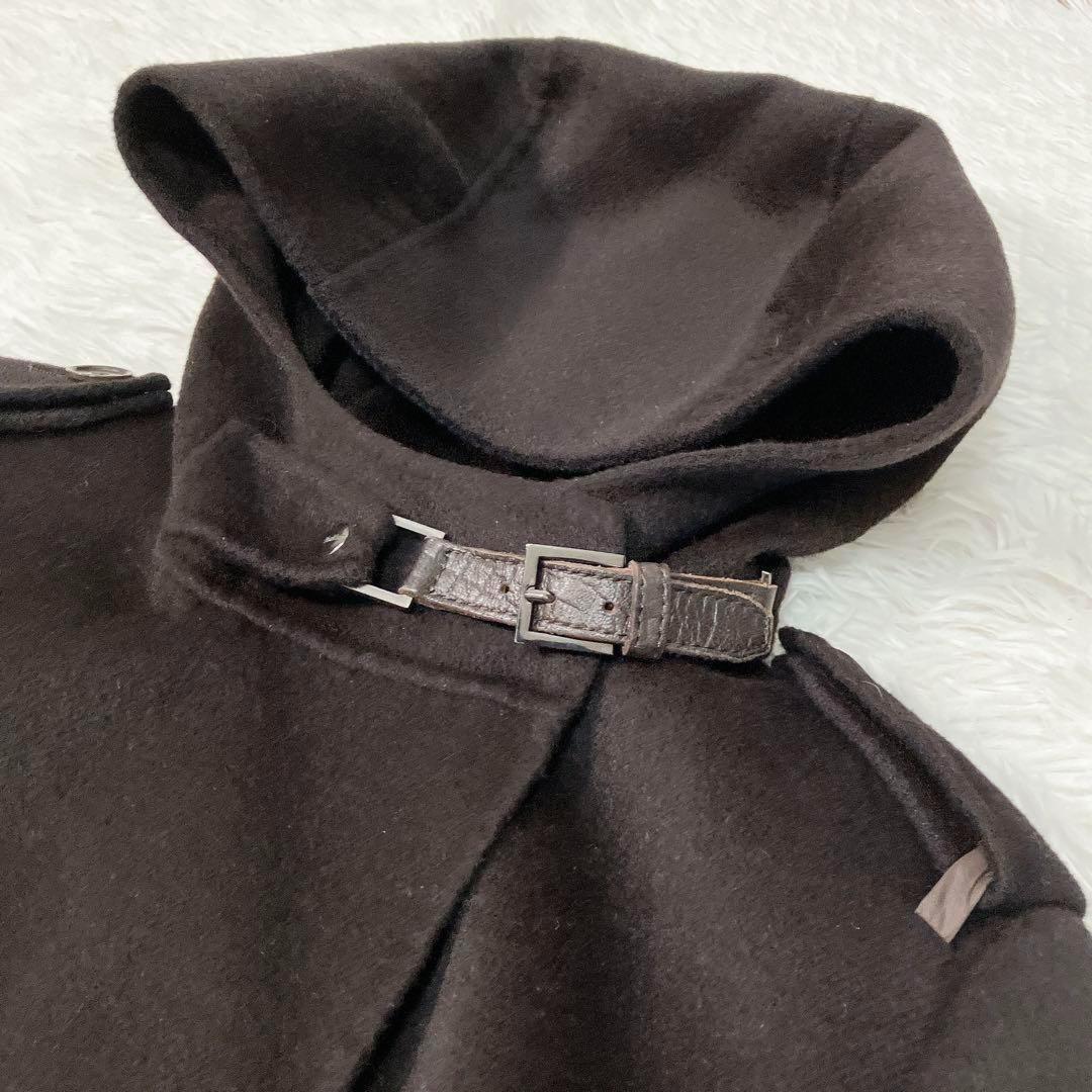 S Max Mara CUTITO A MANO Coat Asian fit M 38 US size S Dark Brown Authentic