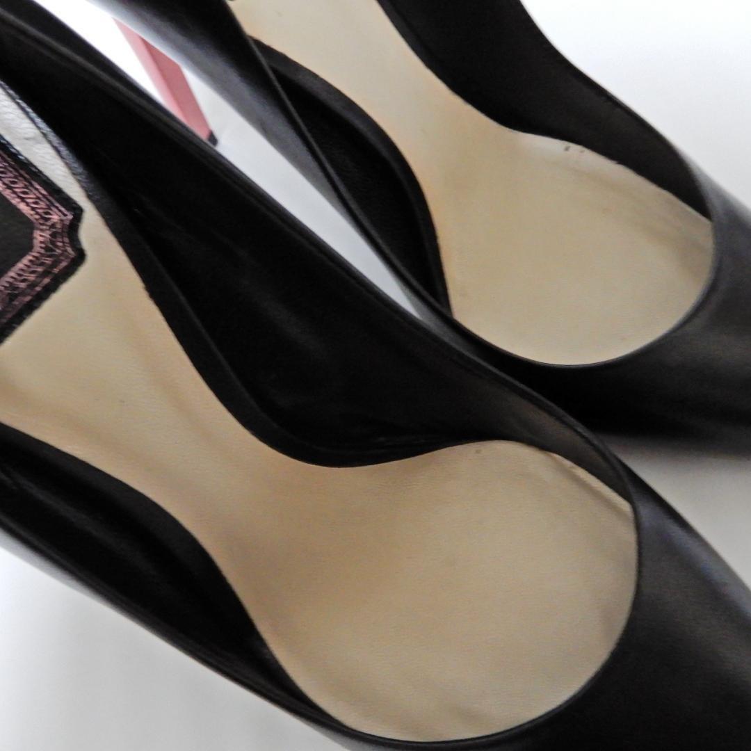 Christian Dior Shoes Pumps Heel EU 36.5 US 6.5 Leather Black Authentic