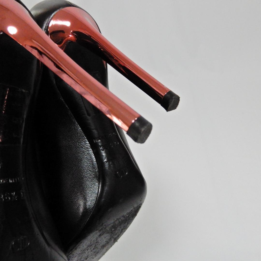 Christian Dior Shoes Pumps Heel EU 36.5 US 6.5 Leather Black Authentic