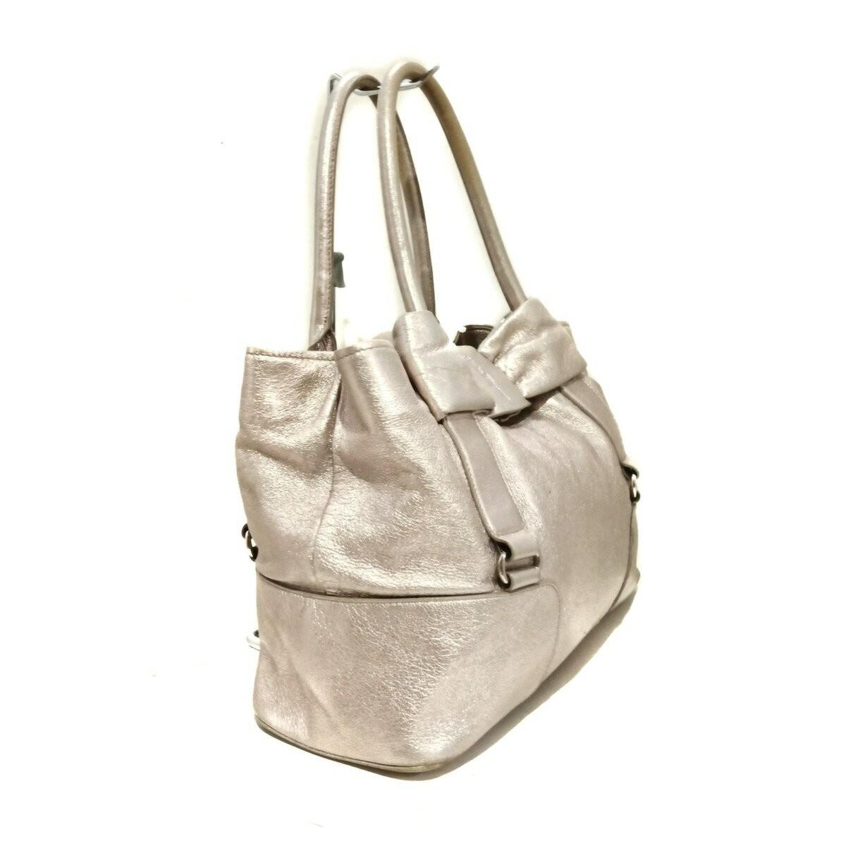 Salvatore Ferragamo Hand Bag Tote Purse Vara Leather Light Pink Authentic
