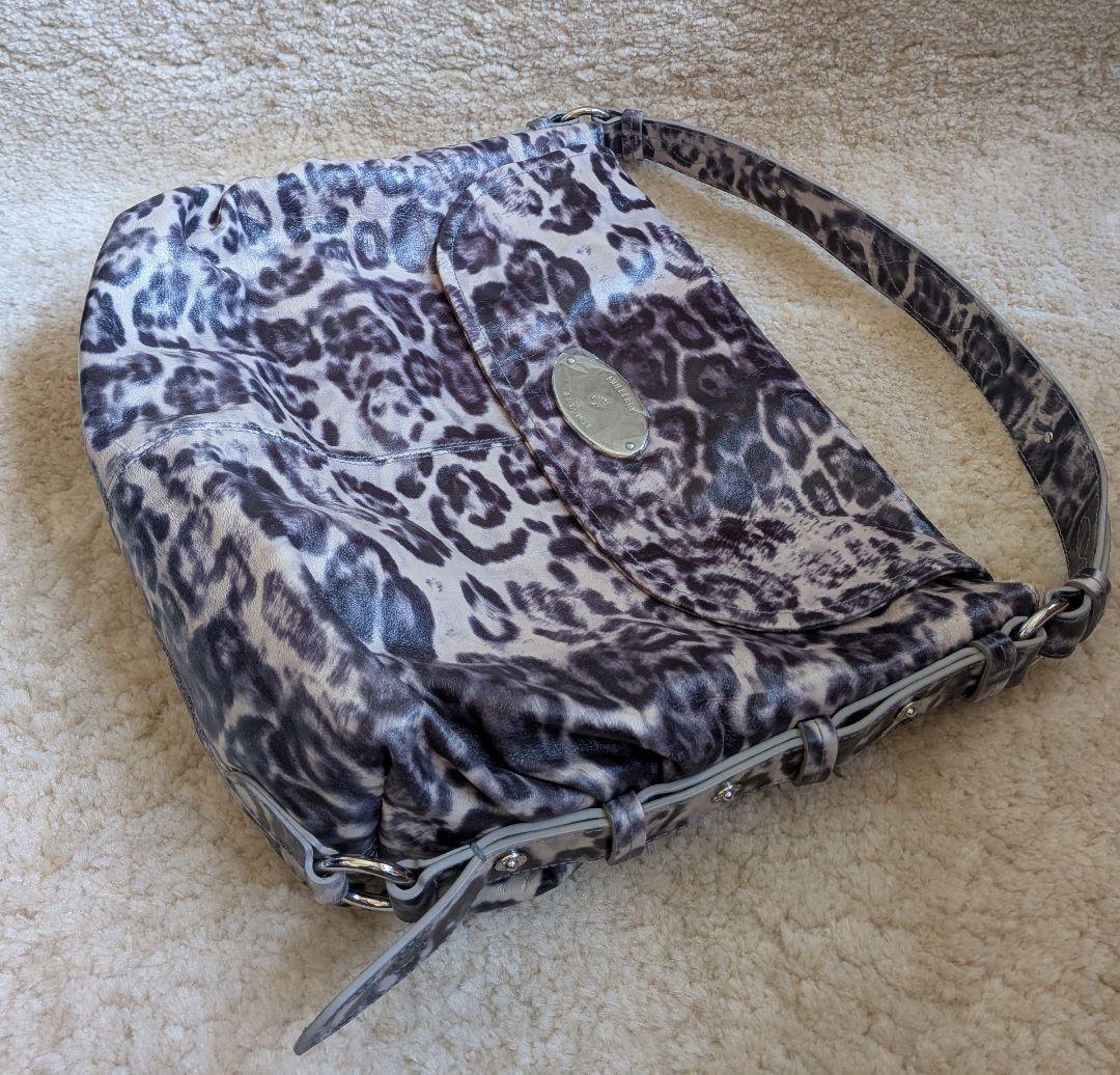 MULBERRY Shoulder Bag Purse Leopard Leather Authentic