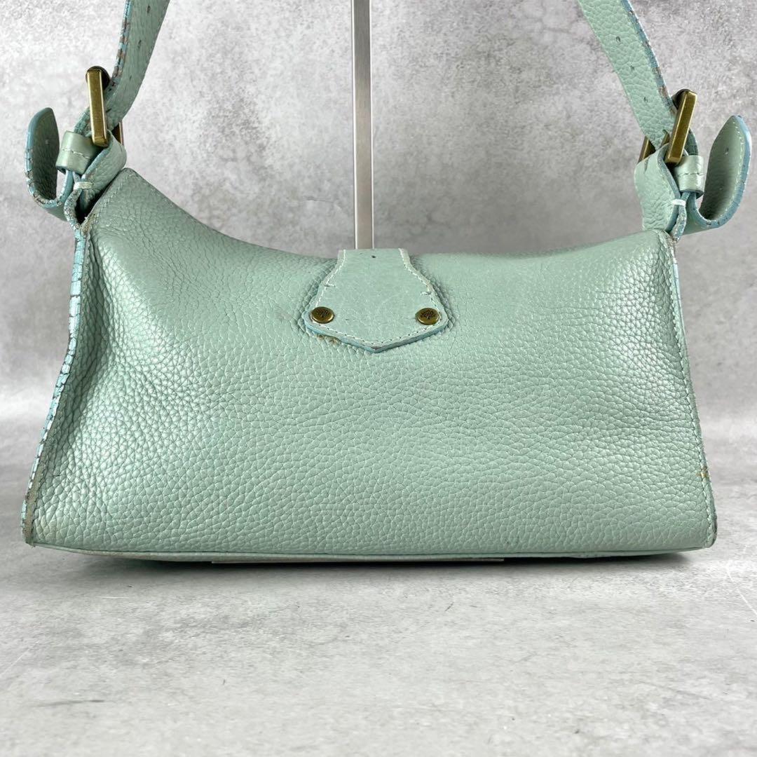 MULBERRY Shoulder Bag Purse Roxanne Leather Emerald Green Authentic
