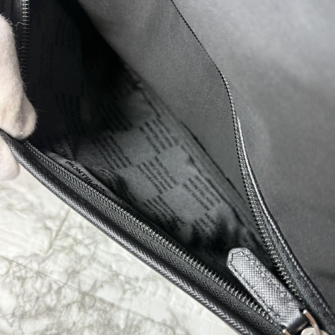 Montblanc Shoulder Bag Purse Nylon Black Authentic